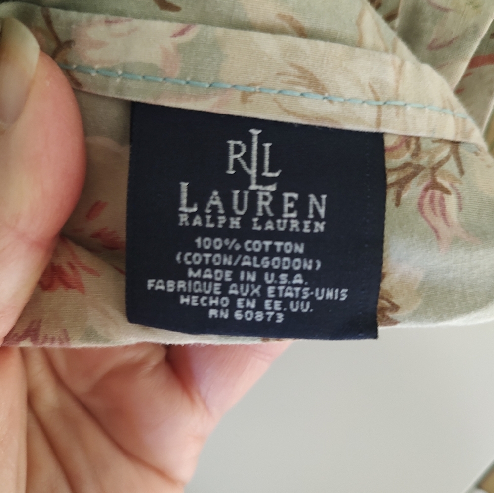 Vintage Ralph Lauren Home Charlotte Sage Floral King Pillow Cases Set Of 2 - Picture 6 of 8